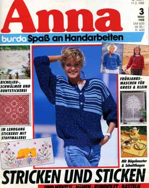 Anna 1988 Mrz Lehrgang: Stickerei mit Stoffmalerei